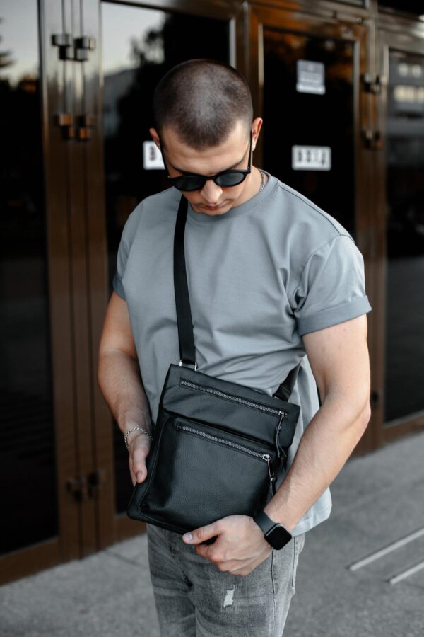 Сумка мессенджер мужская Skill Bizz черная