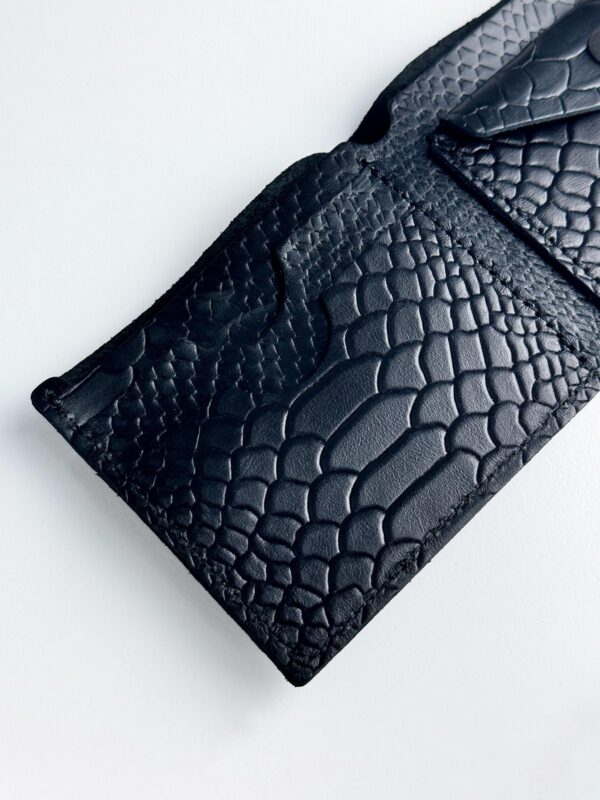 Кошелек бифолд мужской Skill тиснение питон черный