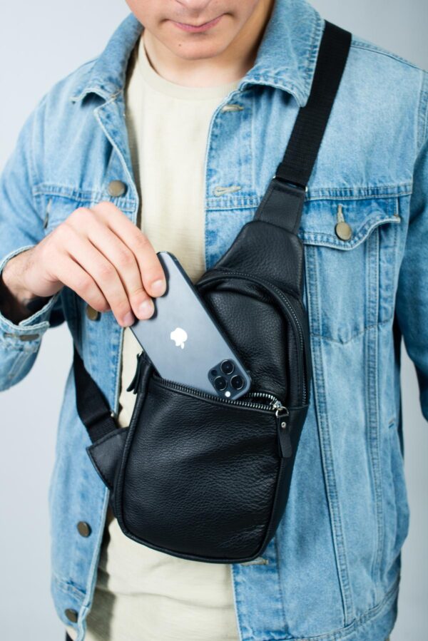 Сумка слинг мужская Skill черная