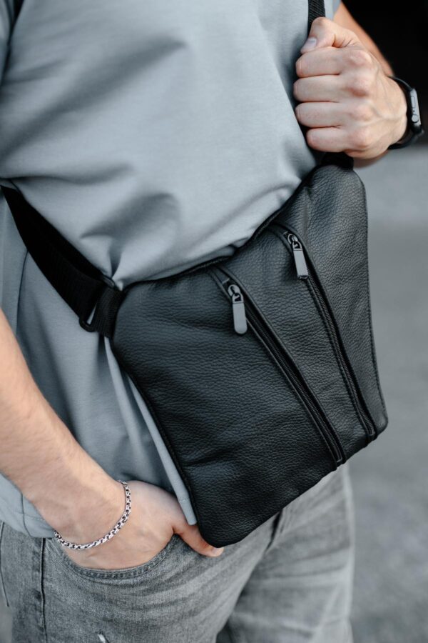 Сумка слінг чоловіча Skill чорна