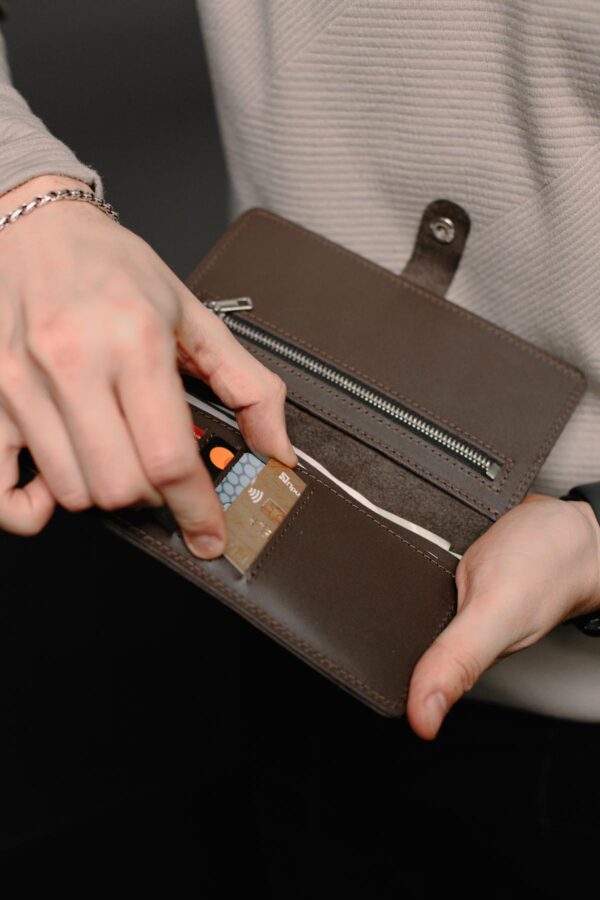 Портмоне мужское Skill коричневое