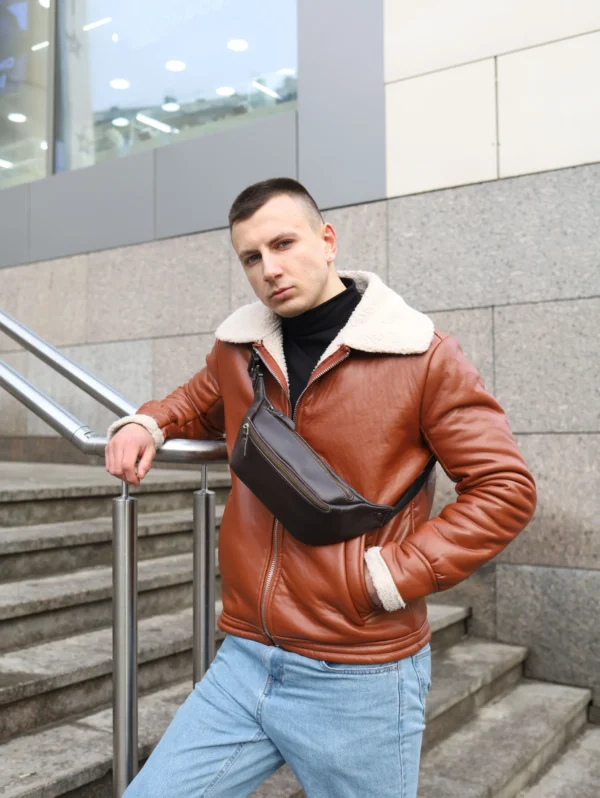 Бананка мужская Miros Brooklyn коричневая