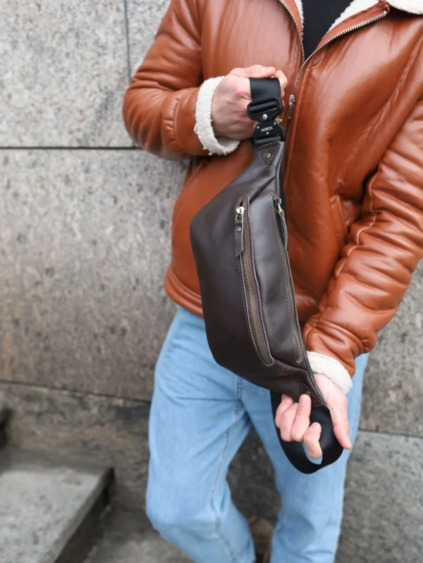 Бананка мужская Miros Brooklyn коричневая