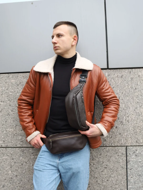 Бананка мужская Miros Brooklyn коричневая