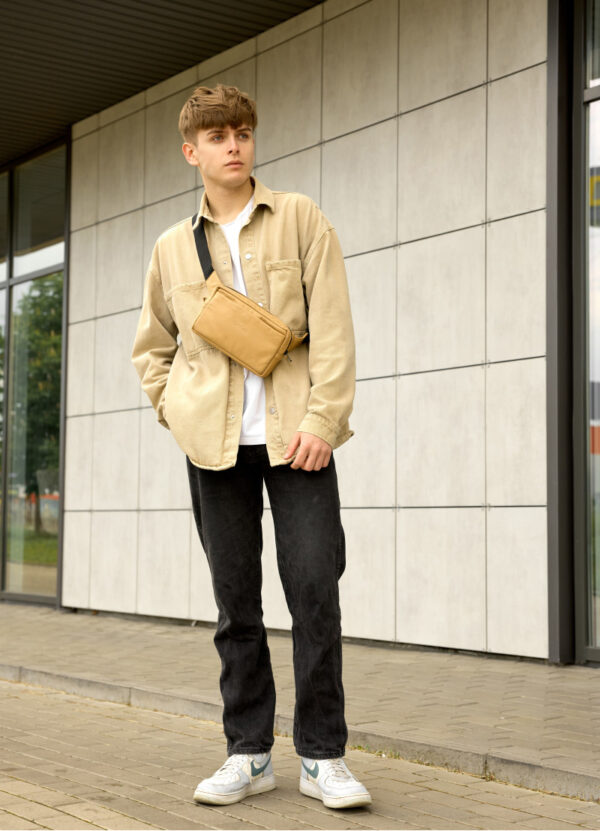 Бананка мужская Sambag Harvi бежевая