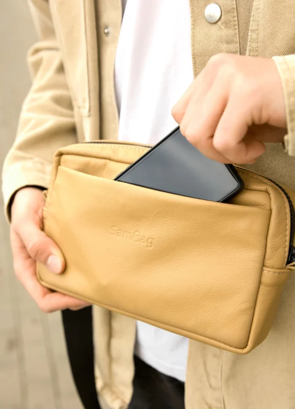 Бананка мужская Sambag Harvi бежевая