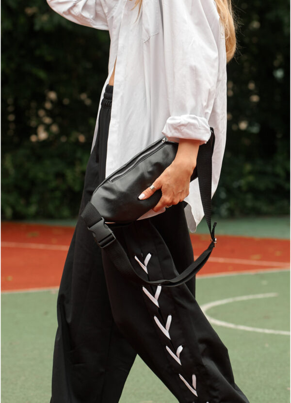 Бананка женская Sambag Holster MSH черная с принтом крокодил