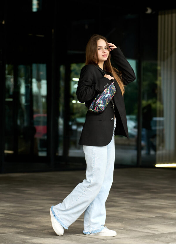 Бананка жіноча тканинна Sambag Holster MSH наві з принтом