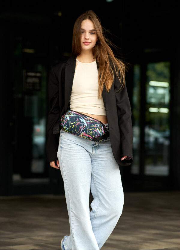 Бананка жіноча тканинна Sambag Holster MSH наві з принтом