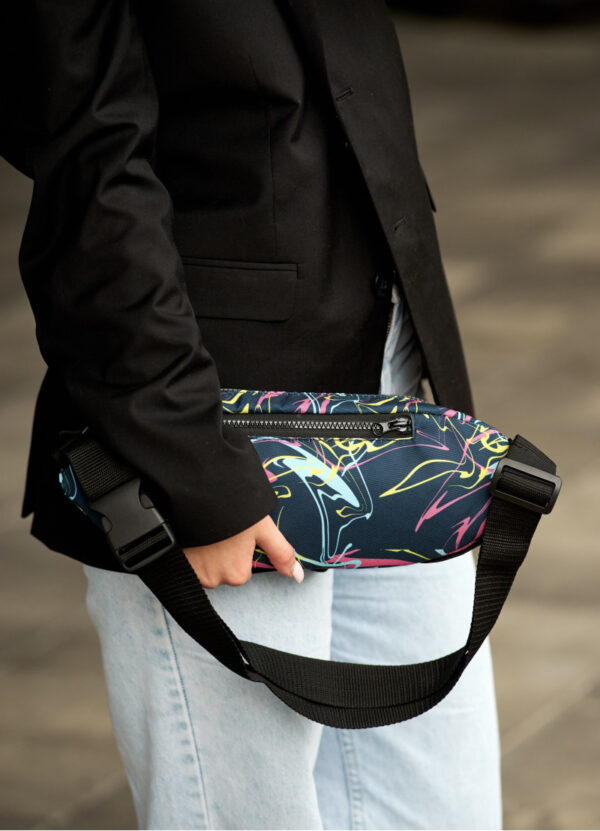 Бананка жіноча тканинна Sambag Holster MSH наві з принтом