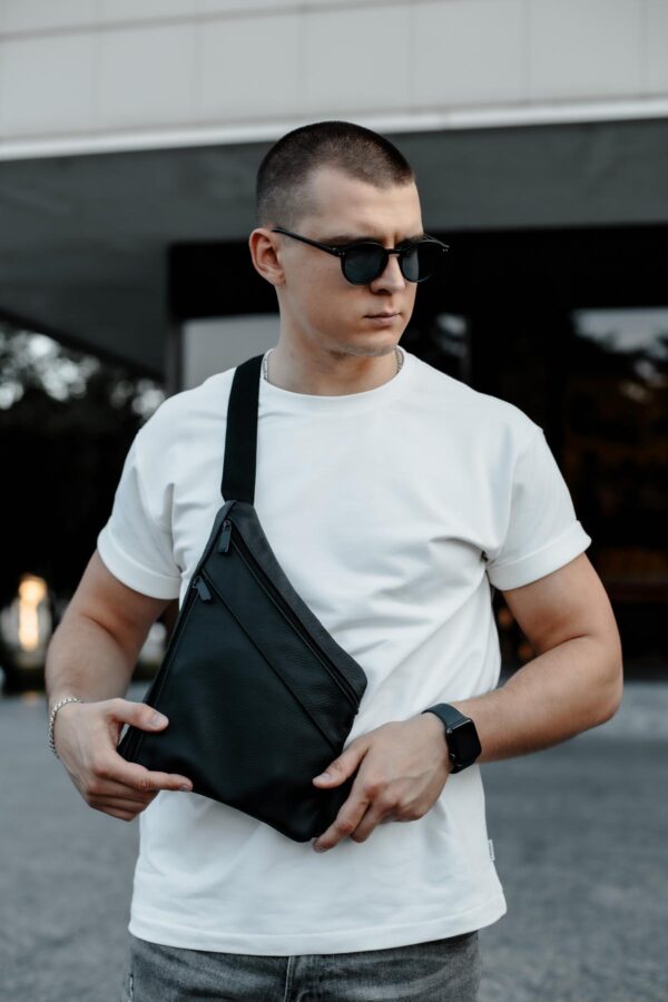 Сумка слінг чоловіча Skill чорна