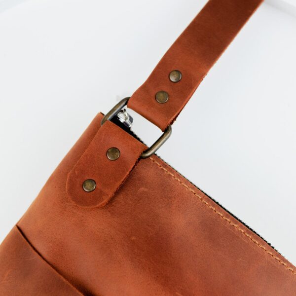 Сумка мессенджер мужская Skill Crazy Horse коричневая