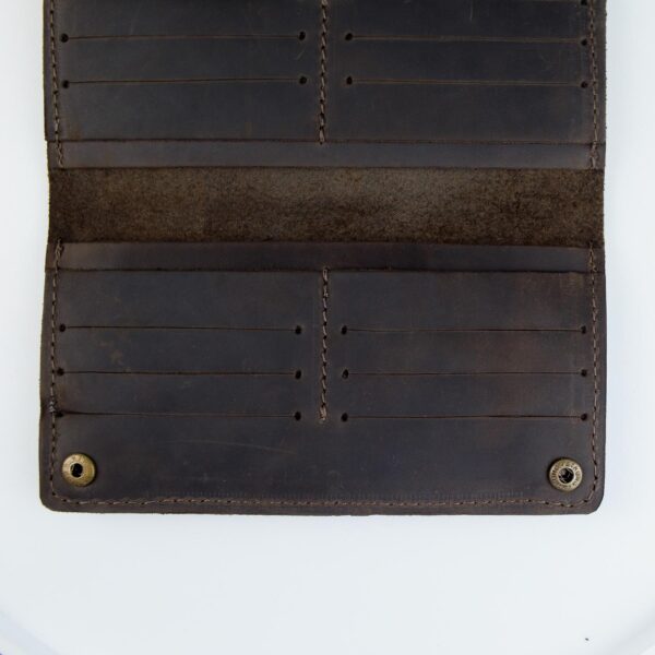 Портмоне мужское Skill Crazy Horse тиснение крокодил коричневое