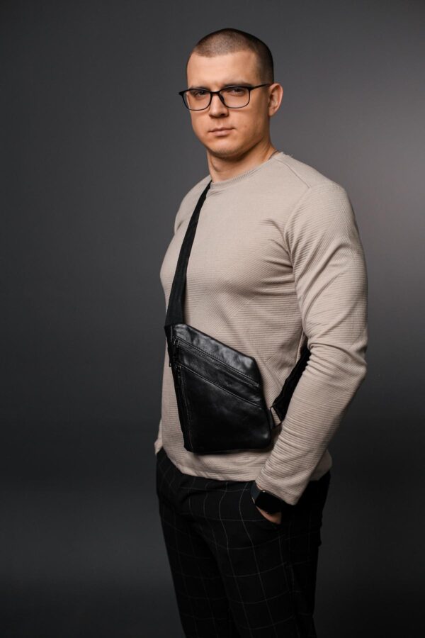 Сумка слінг чоловіча Skill чорна