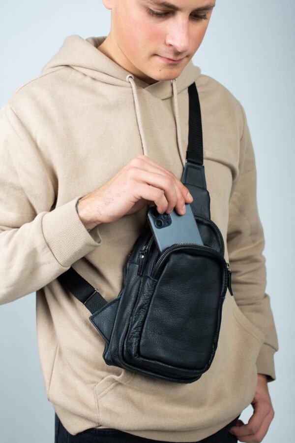 Сумка слінг чоловіча Skill чорна