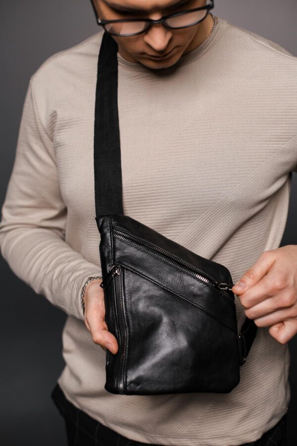 Сумка слінг чоловіча Skill чорна