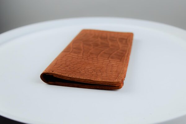 Портмоне мужское Skill Crazy Horse тиснение крокодил коричневое