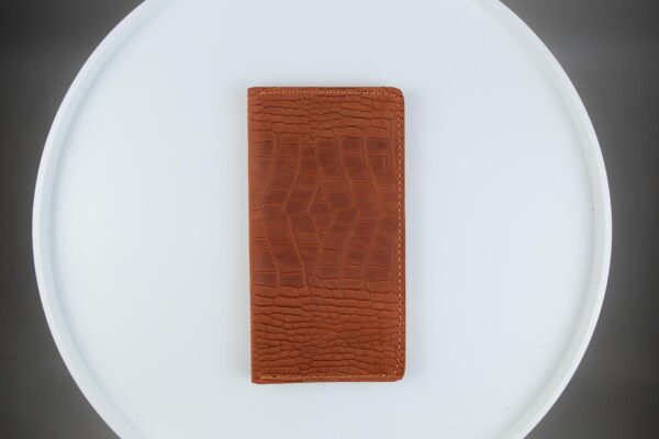 Портмоне мужское Skill Crazy Horse тиснение крокодил коричневое