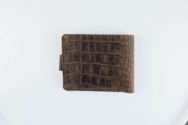 Кошелек мужской Skill Crazy Horse тиснение крокодил коричневый