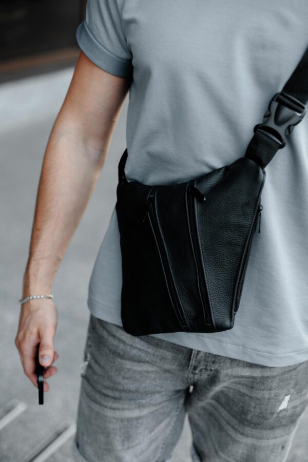 Сумка слінг чоловіча Skill чорна