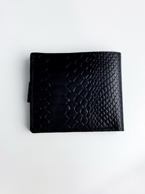 Кошелек бифолд мужской Skill тиснение питон черный