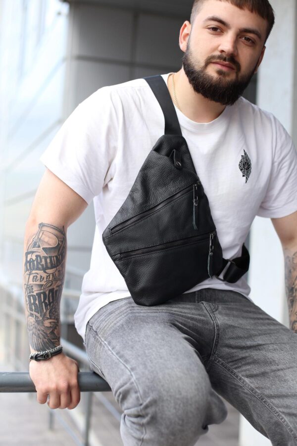 Сумка слинг мужская Skill черная