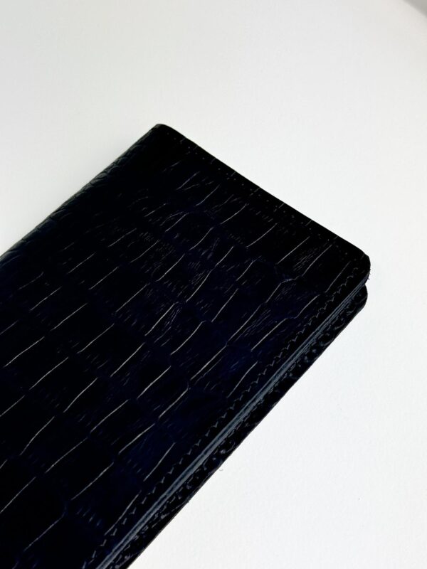 Портмоне мужское Skill тиснение крокодил черное