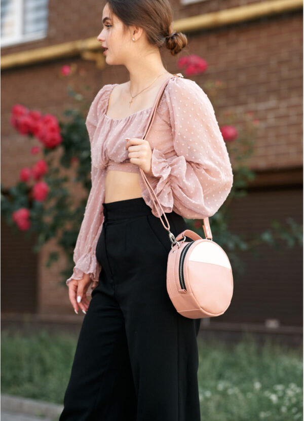 Сумка кросс-боди женская Sambag Bale пудровая