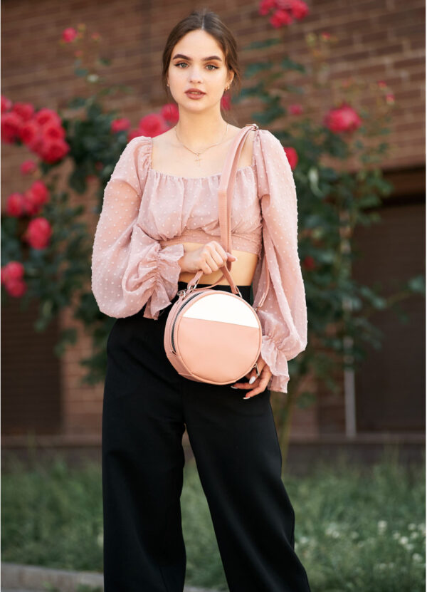 Сумка кросс-боди женская Sambag Bale пудровая