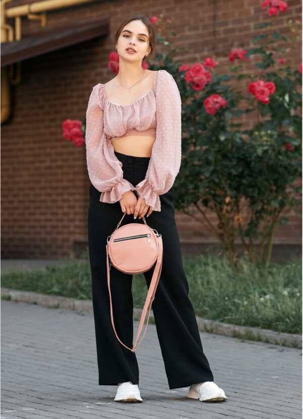 Сумка кросс-боди женская Sambag Bale пудровая