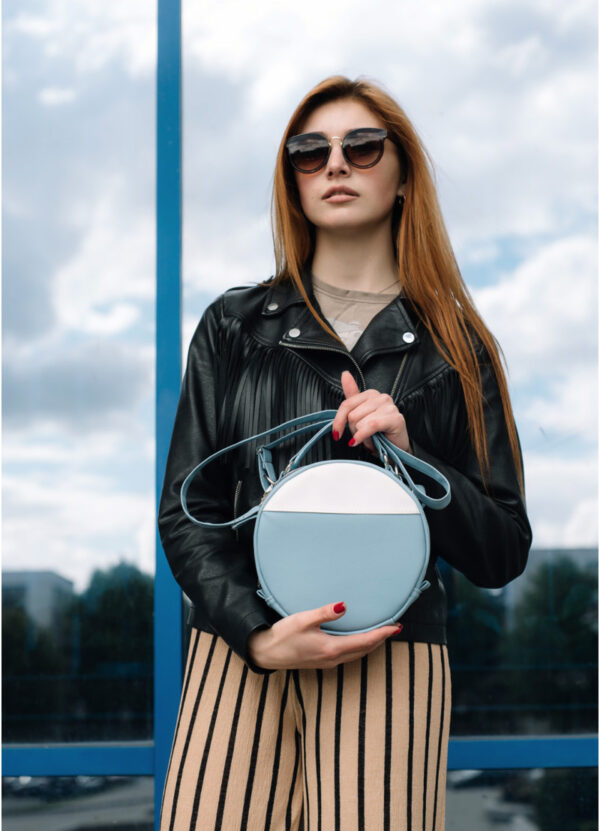 Сумка кросс-боди женская Sambag Bale голубая