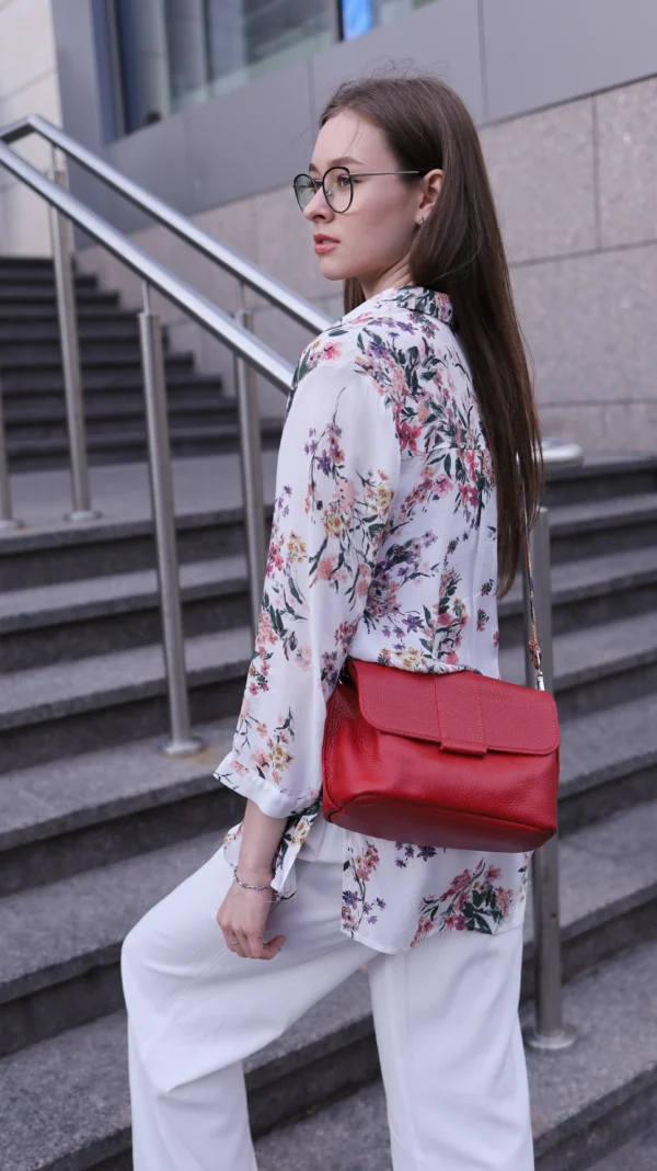 Сумка женская кросс-боди Miros Марокко красная