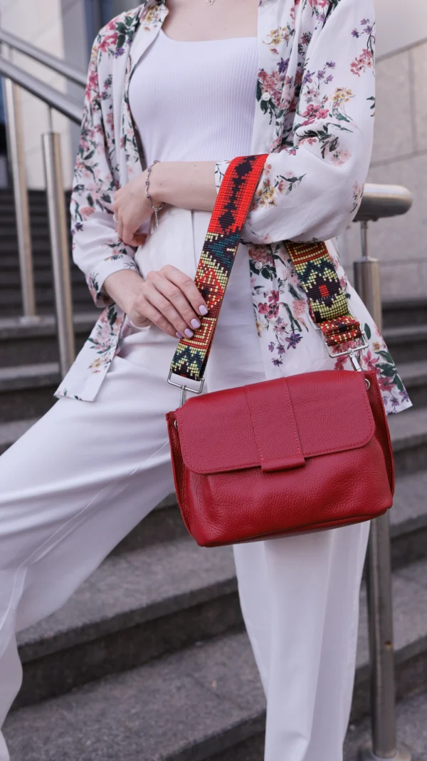 Сумка женская кросс-боди Miros Марокко красная