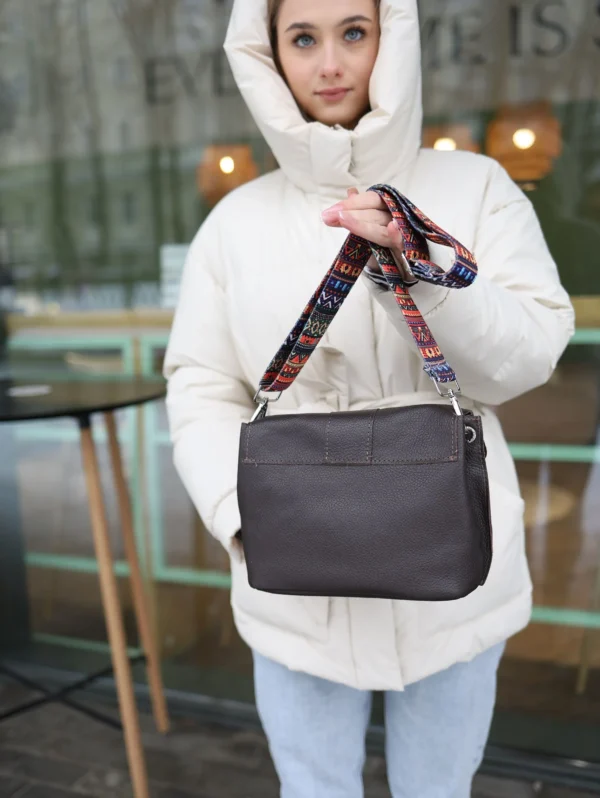 Сумка женская кросс-боди Miros Марокко коричневая