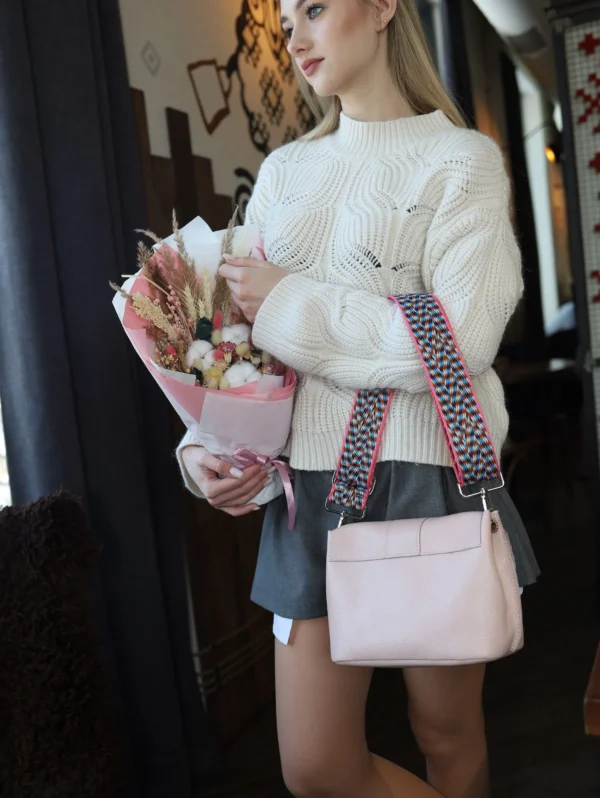 Сумка женская кросс-боди Miros Марокко пудровая