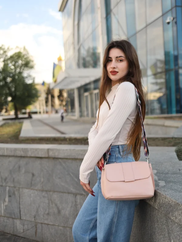 Сумка женская кросс-боди Miros Марокко пудровая