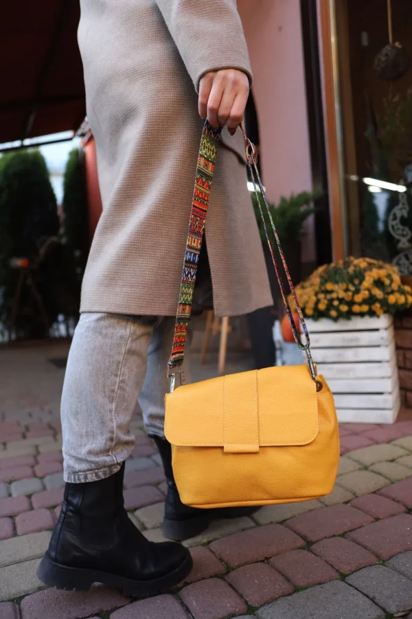 Сумка крос-боді жіноча Miros Марокко жовта