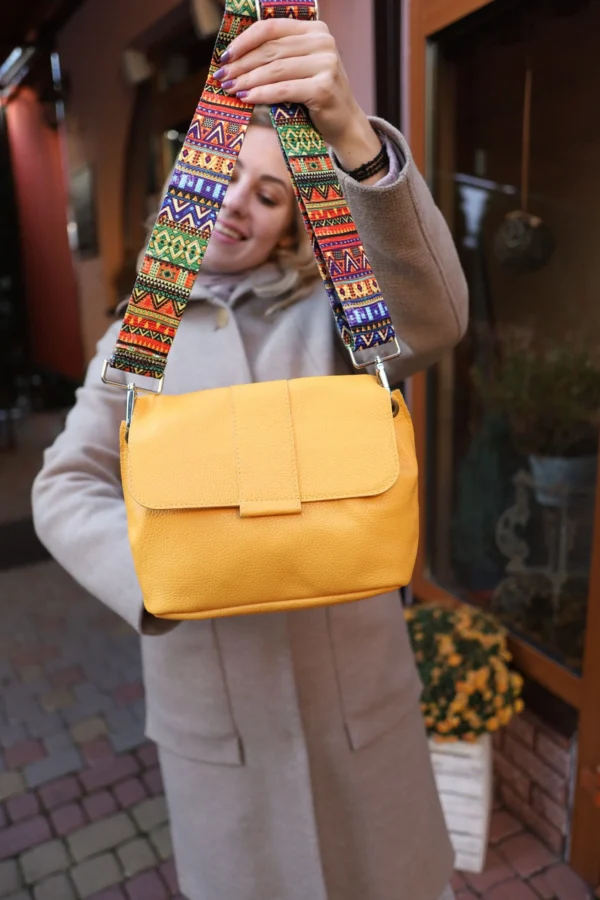 Сумка крос-боді жіноча Miros Марокко жовта
