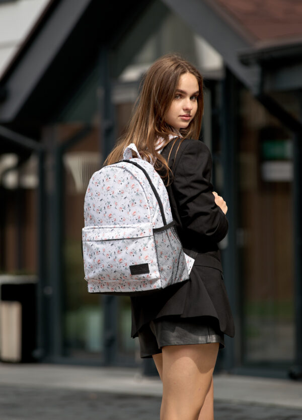 Рюкзак жіночий Sambag Brix білий з принтом