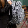 Женский рюкзак Sambag Brix PJT с принтом белый с черным