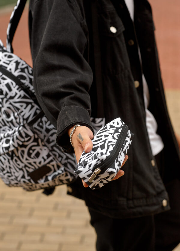 Рюкзак чоловічий Sambag Brix PJT Сlassic принт білий з чорним