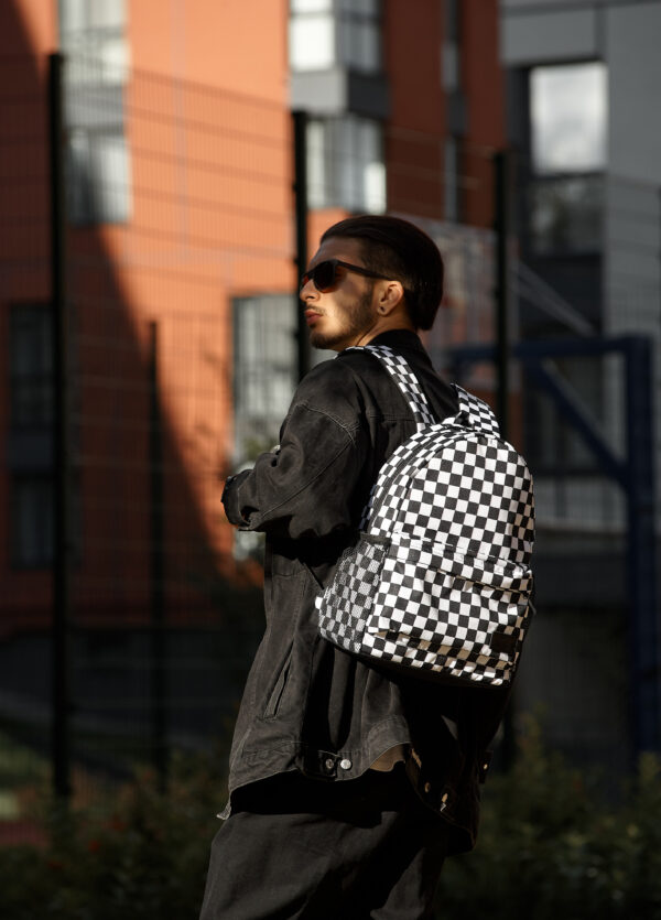 Мужской рюкзак Sambag Brix PJT Classic принт белый с черным