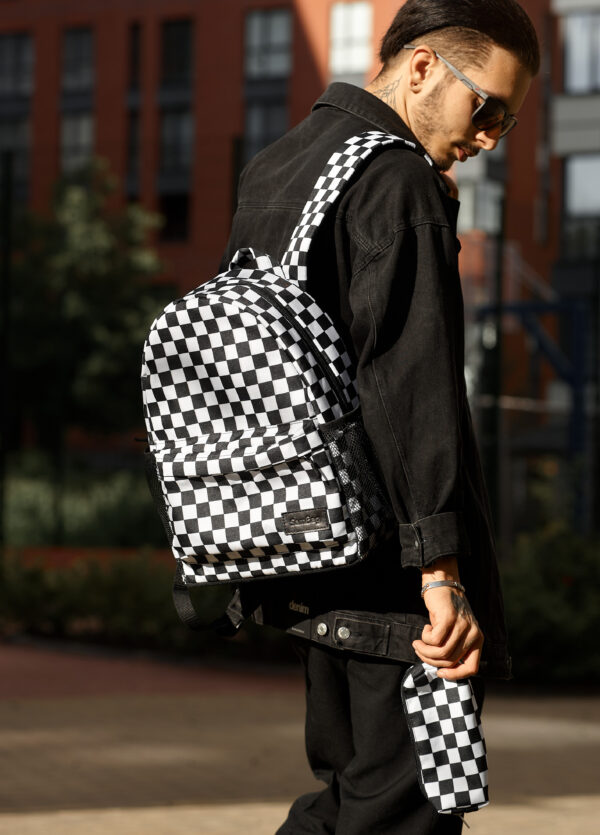 Мужской рюкзак Sambag Brix PJT Classic принт белый с черным