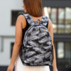 Рюкзак жіночий Sambag Brix PJT з принтом білий з чорним
