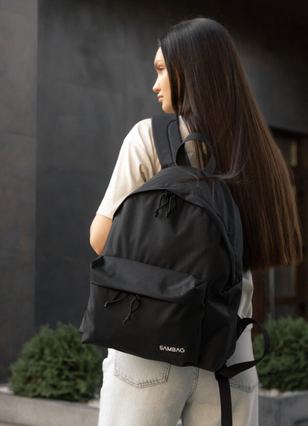 Женский рюкзак Sambag Active тканевый черный