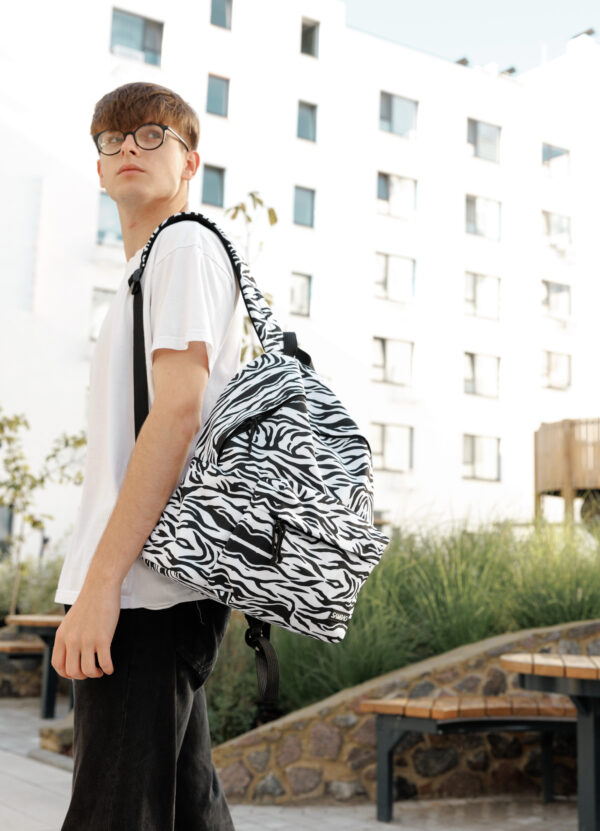 Мужской рюкзак Sambag Active с белым принтом