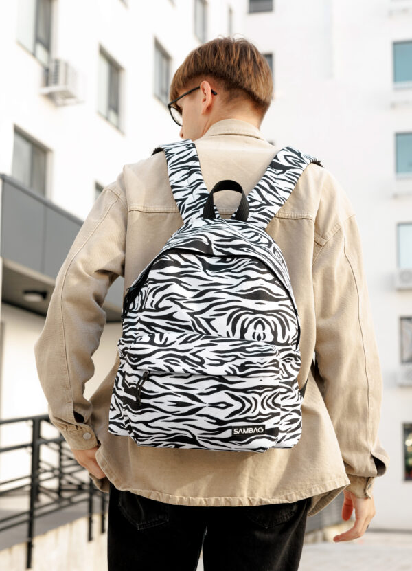 Мужской рюкзак Sambag Active с белым принтом