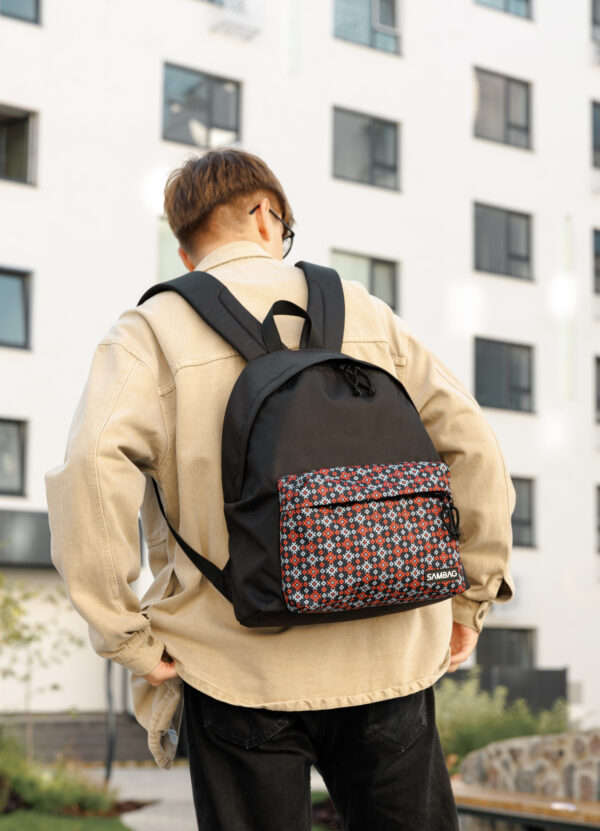 Мужской рюкзак Sambag Active с черным принтом