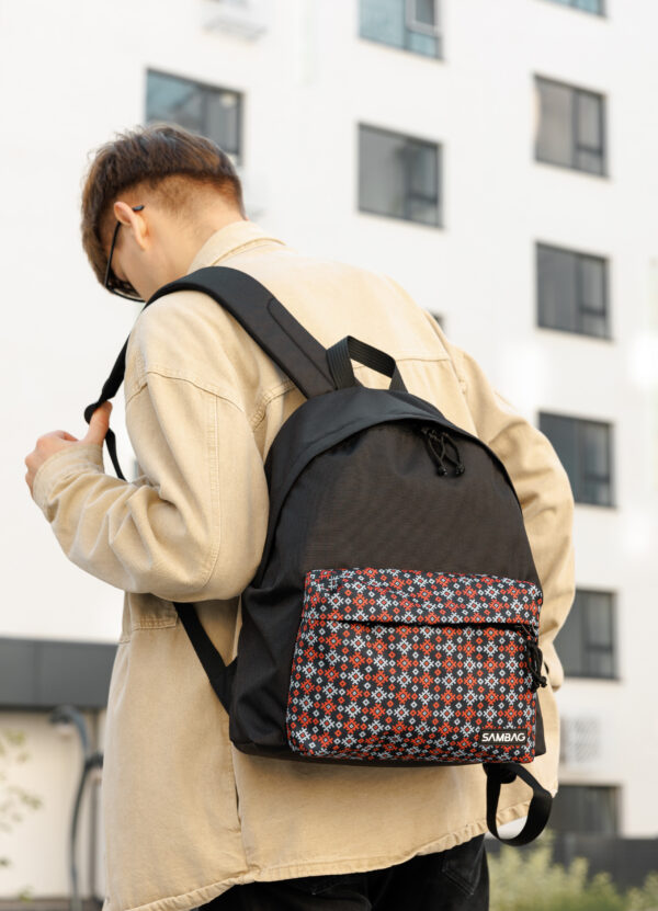 Мужской рюкзак Sambag Active с черным принтом