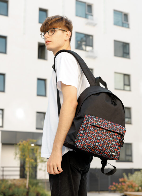 Мужской рюкзак Sambag Active с черным принтом